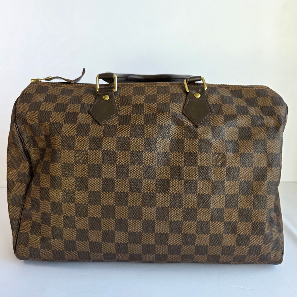 Authentic LOUIS VUITTON Speedy 35 in Damier Ébène